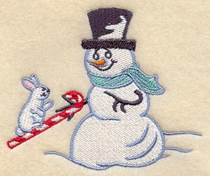 Snowman and Candy Cane