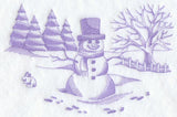 Snowman in Meadow (Toile)