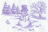 Snowman in Meadow (Toile)
