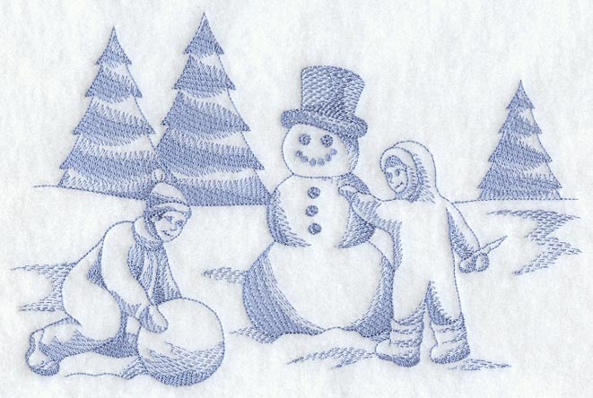 Snowman Building (Toile)