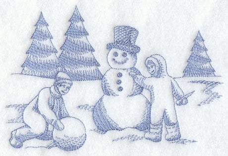 Snowman Building (Toile)