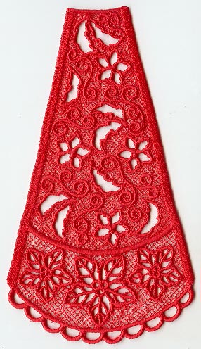 Poinsettia Tree Skirt Wedge (Lace)