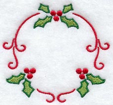 Christmas Holly Circle