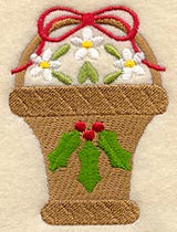 Ornate Holly Basket