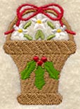 Ornate Holly Basket
