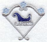 Sleigh and Snowflakes Fan