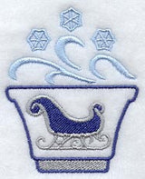 Sleigh and Snowflakes Basket
