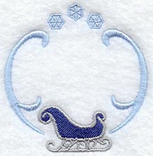Sleigh and Snowflakes Circle