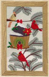 Christmas Cardinals and Birdhouse