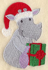 Rhinoceros in Santa Cap