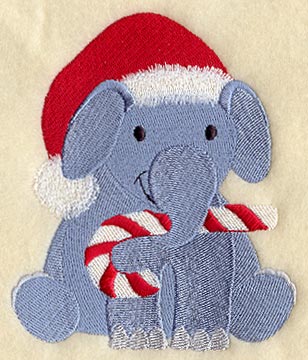 Elephant in Santa Cap