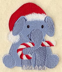 Elephant in Santa Cap