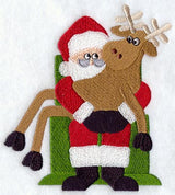Reindeer and Santa