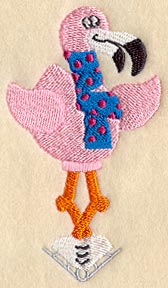 Ice Skating Flamingo