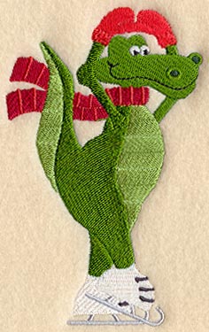 Ice Skating Alligator