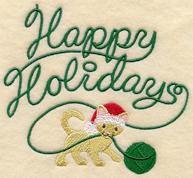 Happy Holidays Kitten