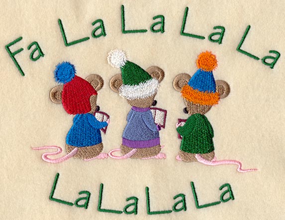 Deck the Halls Mice - Back (Fa La La)