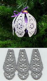 Teardrop Ornament Cover (Lace)