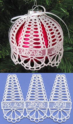 Peace Love Joy Ornament Cover (Lace)