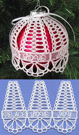 Peace Love Joy Ornament Cover (Lace)