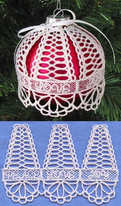 Peace Love Joy Ornament Cover (Lace)