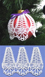 Peace Love Joy Ornament Cover (Lace)