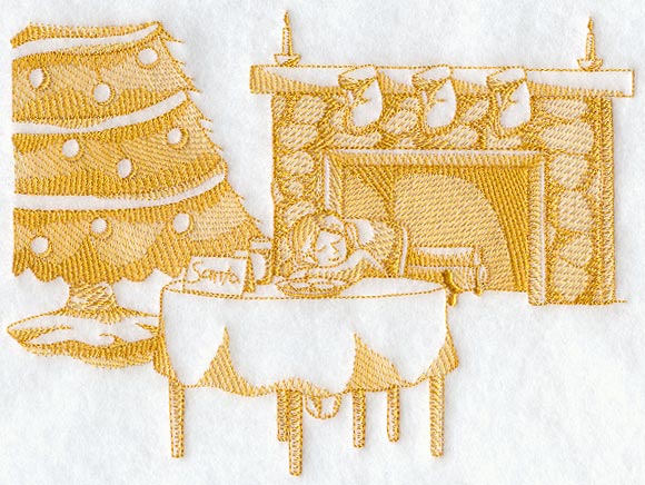 Waiting for Santa Scene (Toile)