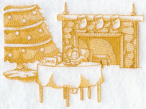 Waiting for Santa Scene (Toile)
