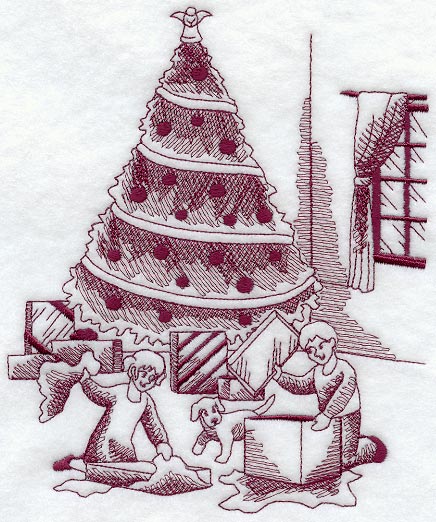 Christmas Morning Scene (Toile)