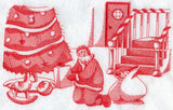 Santa and Gifts Scene (Toile)