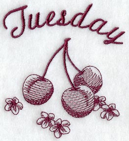 Tuesday - Cherries (Toile)