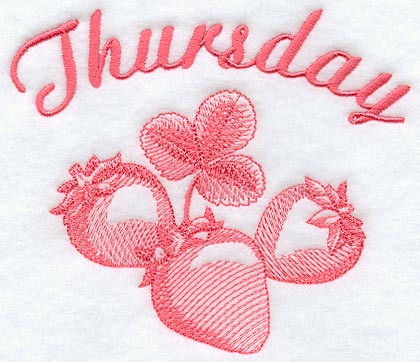 Thursday - Strawberries (Toile)