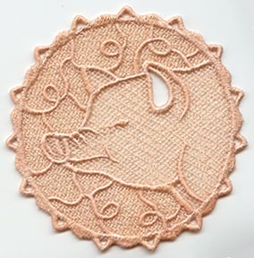 Pig Medallion (Lace)