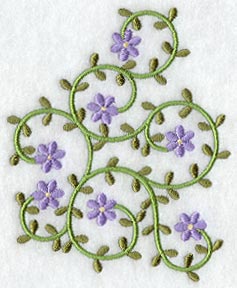 Floral Heirloom Wedge - Lg (Mirror)