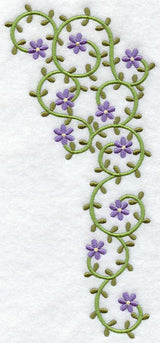 Floral Heirloom Wedge Placket - Lg (Mirror)