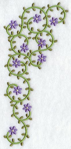 Floral Heirloom Wedge Placket - Lg