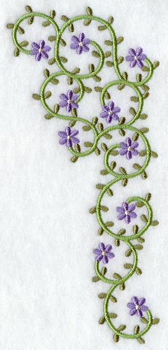 Floral Heirloom Wedge Placket - Lg (Mirror)