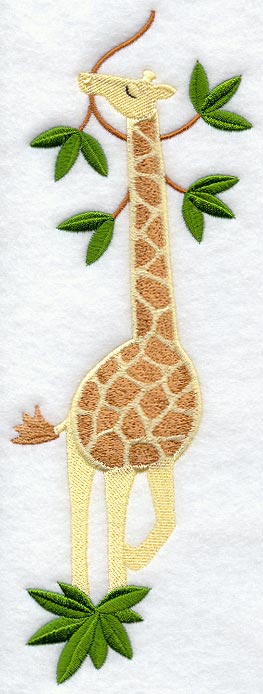 Giraffe and Leaf Wedge Placket - Lg