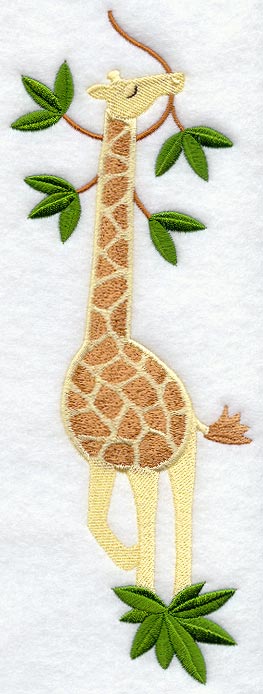 Giraffe and Leaf Wedge Placket - Lg (Mirror)