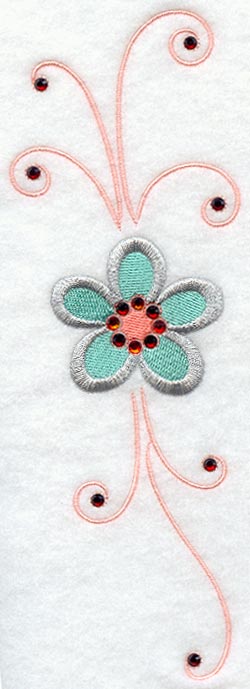 Cool Girl Wedge Placket - Lg (Mirror) (Crystals)