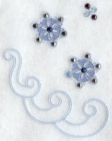 Snowflake Wedge - Lg (Mirror) (Crystals)