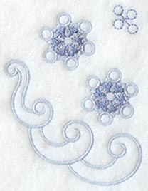 Snowflake Wedge - Lg (Mirror) (Crystals)