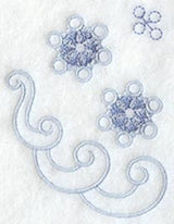 Snowflake Wedge - Lg (Mirror) (Crystals)