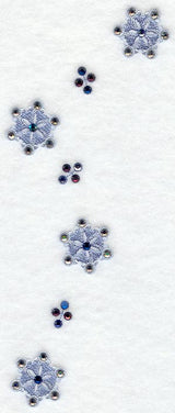 Snowflake Wedge Placket - Lg (Crystals)