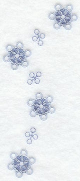 Snowflake Wedge Placket - Lg (Crystals)