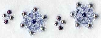 Snowflake Collar Border - Lg (Crystals)