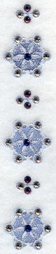 Snowflake Placket - Lg (Crystals)