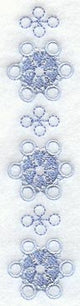 Snowflake Placket - Lg (Crystals)