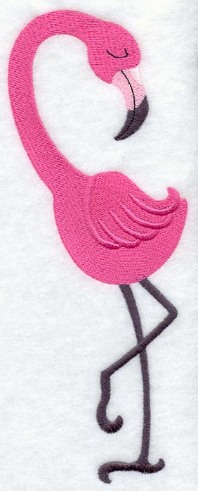 Flamingo and Shell Wedge Placket - Lg (Mirror)