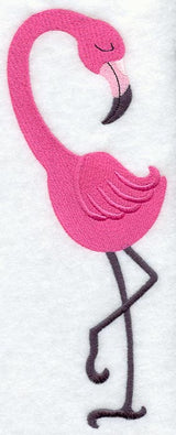 Flamingo and Shell Wedge Placket - Lg (Mirror)